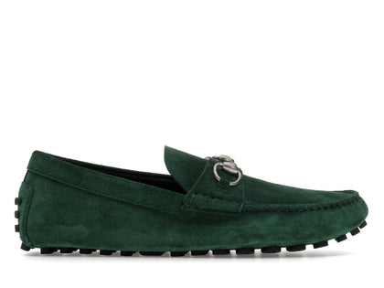 Gucci Driver Loafers Horsebit Green - authentic Gucci sneakers