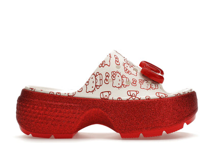 Crocs Stomp Slide Hello Kitty 50th Anniversary Red Glitter - authentic Crocs sneakers
