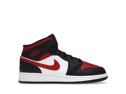 Air Jordan 1 Mid Black Fire Red (GS) - authentic Jordan sneakers