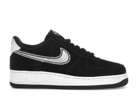 Nike Air Force 1 Low '07 LV8 Black Sail Embroidered Swoosh