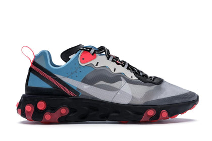 Nike React Element 87 Blue Chill Solar Red - authentic Nike sneakers