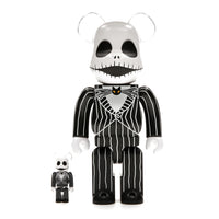 Bearbrick x Disney Tim Burton's The Nightmare Before Christmas Jack Skellington 100% & 400% Set