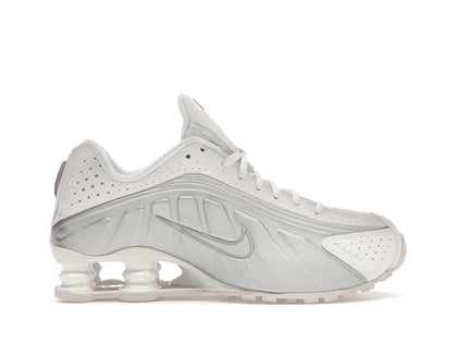 Nike Shox R4 White Metallic Silver (Women's) - authentic Nike sneakers