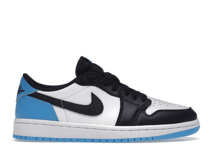 Jordan 1 Retro Low OG Black Dark Powder Blue (Women's) - authentic Jordan sneakers