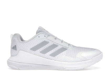 adidas Novaflight 2 Indoor Cloud White Silver Metallic (Women's) - authentic adidas sneakers