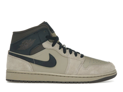 Jordan 1 Mid Khaki Baroque Brown - authentic Jordan sneakers