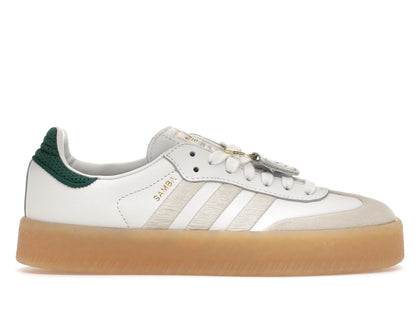 adidas Sambae Off White Aluminum Green (Women's) - authentic adidas sneakers