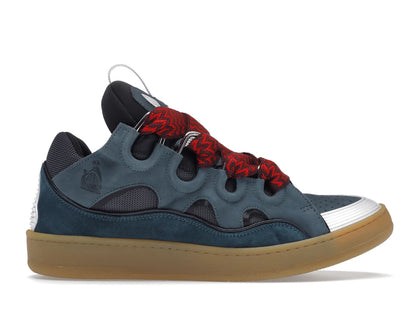 Lanvin Leather Curb Blue Grey - authentic Lanvin sneakers
