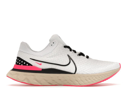 Nike React Infinity Run Flyknit 3 White Hyper Pink - authentic Nike sneakers