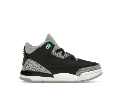 Jordan 3 Retro Green Glow (TD) - authentic Jordan sneakers