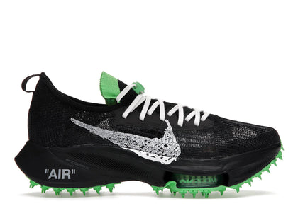 Nike Air Zoom Tempo Next% Flyknit Off-White Black Scream Green - authentic Nike sneakers