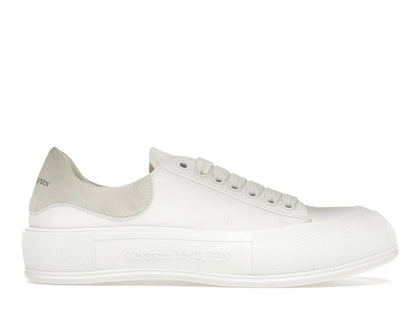 Alexander McQueen Deck Skate Plimsoll Lace-Up White White - authentic Alexander McQueen sneakers