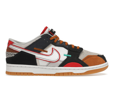 Nike Dunk Low Scrap Black Grey University Red