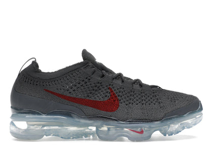 Nike Air VaporMax 2023 Flyknit Dark Grey Gym Red - authentic Nike sneakers