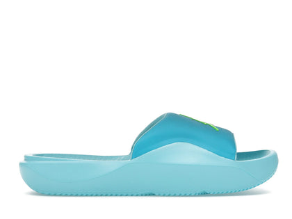 Jordan Franchise Slide Chlorine Blue Copa Electric Green - authentic Jordan sneakers