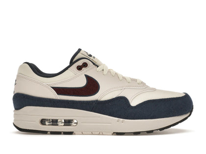 Nike Air Max 1 Coconut Milk Burgundy Crush Navy - authentic Nike sneakers