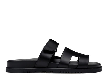 Hermes Chypre Sandal Noir Calfskin Leather (Women's) - authentic Hermes sneakers