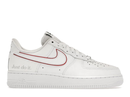 Nike Air Force 1 Low Just Do It White Noble Green Metallic Silver University Red - authentic Nike sneakers