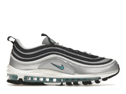 Nike Air Max 97 Metallic Silver Chlorine Blue - authentic Nike sneakers