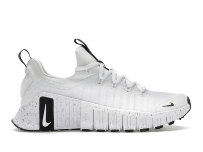 Nike Free Metcon 6 White Metallic Silver Light Smoke Grey Black (Women's) - authentic Nike sneakers