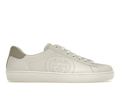 Gucci Ace Perforated Interlocking G White - authentic Gucci sneakers