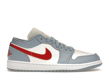 Jordan 1 Low Blue Whisper Dune Red (Women's) - authentic Jordan sneakers