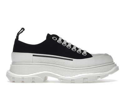 Alexander McQueen Tread Slick Low Lace Up Black White (Women's)