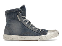 Balenciaga Paris High Top Blue Destroyed Denim