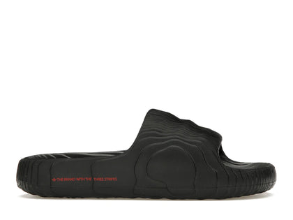adidas Adilette 22 Slides Black Scarlet - authentic adidas sneakers