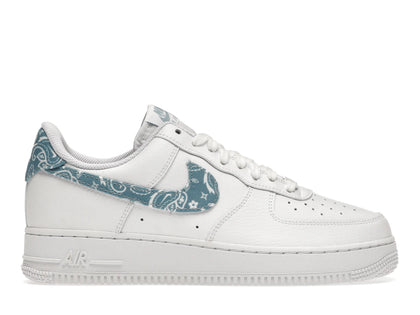 Nike Air Force 1 Low '07 Essential White Worn Blue Paisley (Women's) - authentic Nike sneakers