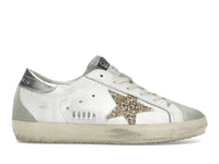 Golden Goose Super-Star Weiß Eisgrau Goldglitzer (Damen)