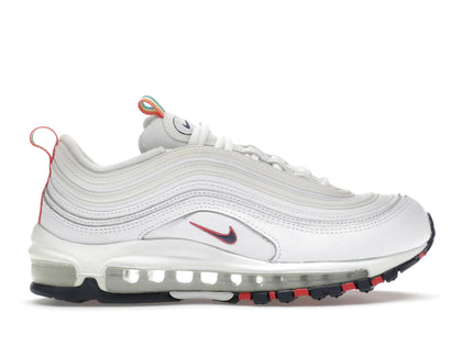 Nike Air Max 97 White Multi Color Pull Tabs (Women's) - authentic Nike sneakers