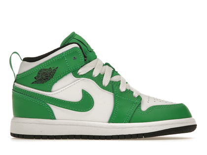 Jordan 1 Mid Lucky Green (PS) - authentic Jordan sneakers