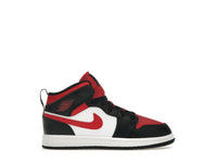 Jordan 1 Mid Black Fire Red (PS)