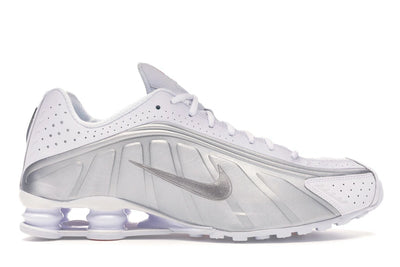 Nike Shox R4 White Metallic Silver