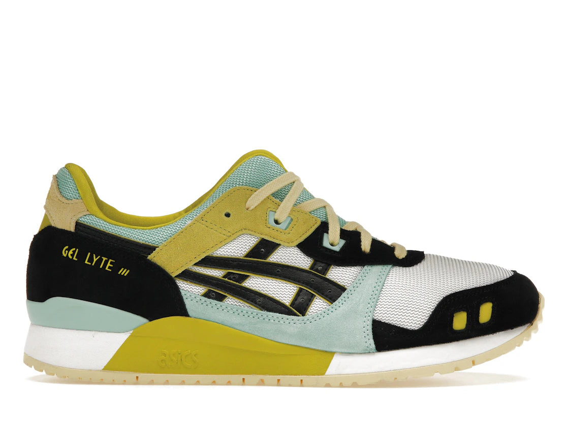 ASICS Gel-Lyte III OG White Black Moss Green Blue - vue 360