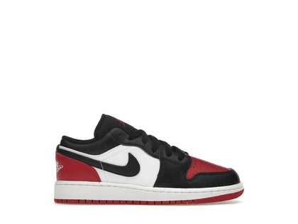 Jordan 1 Low Bred Toe 2.0 (GS) - authentic Jordan sneakers