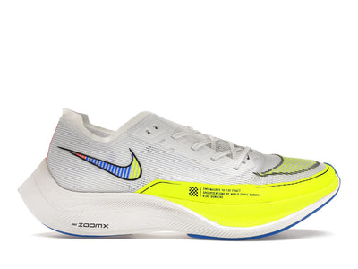 Nike ZoomX Vaporfly Next% 2 White Volt Racer Blue