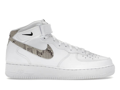 Nike Air Force 1 '07 Mid White Snake Swoosh (Women's) - authentic Nike sneakers