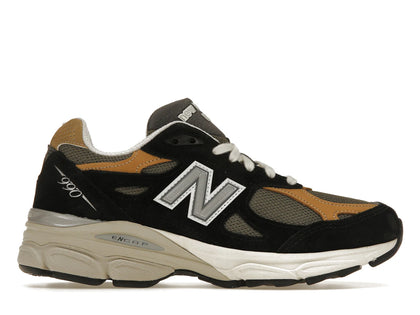 New Balance 990v3 MiUSA Black Tan - authentic New Balance sneakers