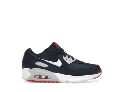 Nike Air Max 90 Leather Obsidian Track Red (GS) - authentic Nike sneakers