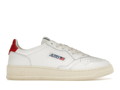 Autry Medalist Leather Low White Red