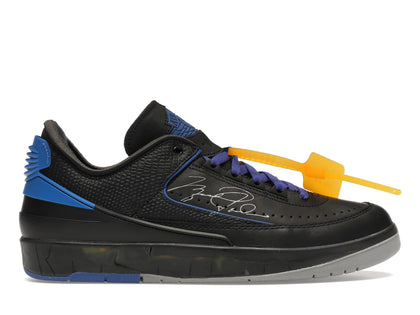 Jordan 2 Retro Low SP Off-White Black Blue - authentic Jordan sneakers