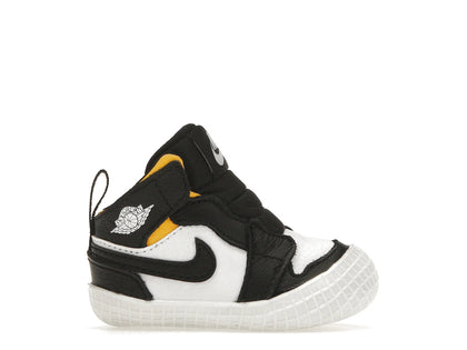 Jordan 1 Crib Bootie Black White Varsity Maize (I) - authentic Jordan sneakers