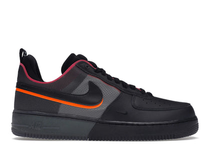 Nike Air Force 1 React Black Black Team Orange Pink Prime - authentic Nike sneakers