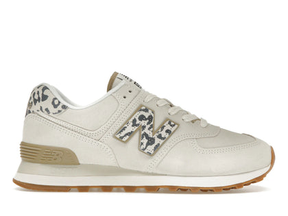 New Balance 574 Sea Salt Leopard Gum (Women's) - authentic New Balance sneakers