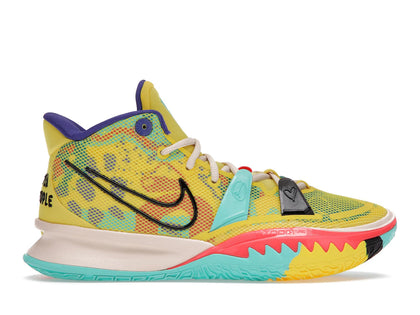 Nike Kyrie 7 1 World 1 People Yellow - authentic Nike sneakers
