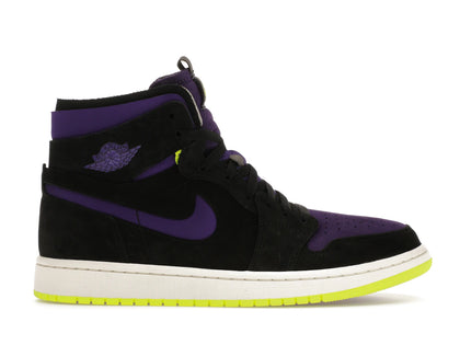Jordan 1 High Zoom Air CMFT Black Court Purple Lemon Venom (Women's) - authentic Jordan sneakers