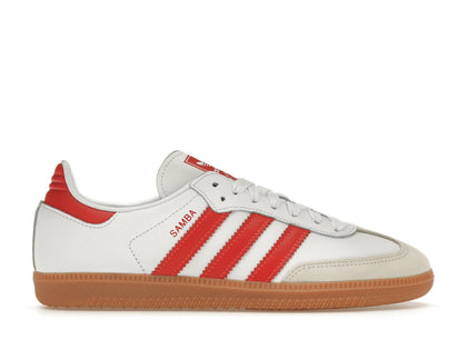 adidas Samba OG White Solar Red Gum (Women's) - authentic adidas sneakers