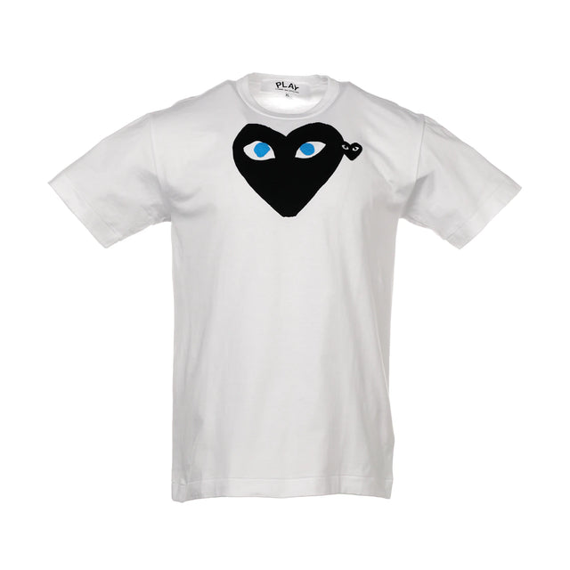 Comme des Garcons Play Black Heart Blue Eyes T-shirt White